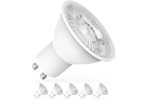 YIAHIN Lampadine LED GU10, 5 pz, 5W equivalente a 50W, attacco GU10, Luce Bianca neutro 4000K, 450 lumen, lunga durata, basso consumo, non dimmerabili