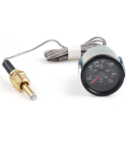 Auto Meter Phantom Transmission Temperature Gauge - Electrical Short Sweep 100-250°F | 2-5/8" Black & White - View #5