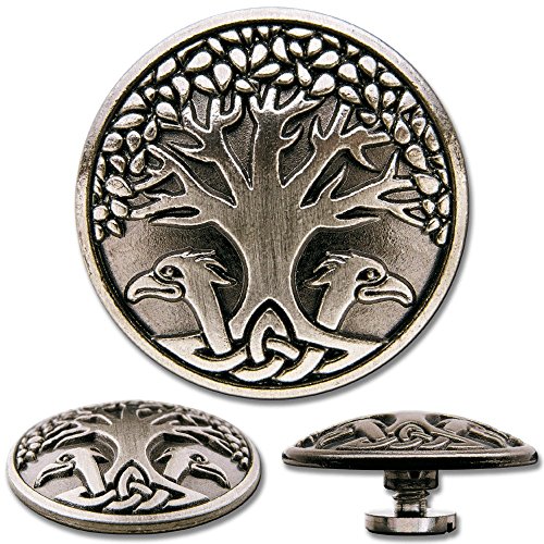Celtic Concho Schraubzierniete, Zierniete, Schraubniete, Screwback Concho, Keltischer Lebensbaum No. 2