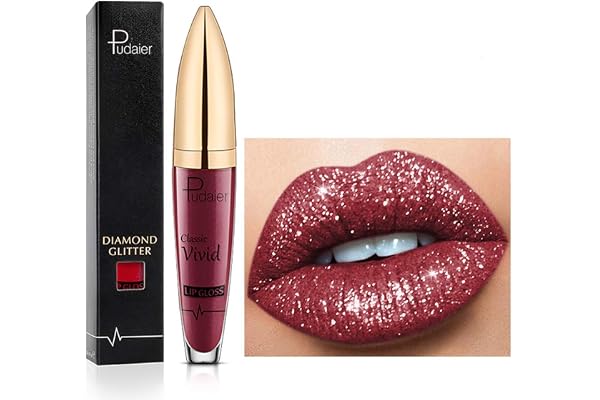 Rouge à lèvres Longue durée Brillant Diamant 18 Couleurs,nacré 3D Shining Stars,Liquide de Texture métallique Scintillante,Brillant Diamant Longue durée,Coupe imperméable Longue durée Non Collante