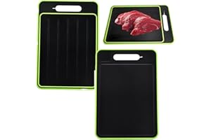 Tianher Plateaux de Décongélation Rapide, Planche de décongélation 4 en 1 Planche a Decouper Planche à Découper Double pour Décongeler, Découper, Râpe à Épices et Aiguiseur Couteaux (31 * 21cm)