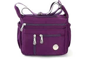 HERCMNOY Women Crossbody Bags Shoulder Bag Handbag Multiple Pockets Bag Nylon Messenger Purses