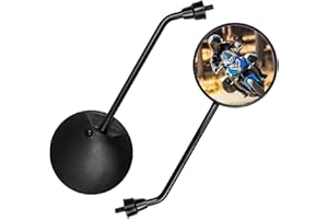 GENERIC Universale Specchietti Moto E9 Omologati, 2 Pezzi Specchietto Retrovisore, Specchietti Retrovisori Regolabili per Scooter, ATV, Moped, Roller, Cruiser