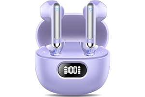 Tukio Auriculares Inalambricos Bluetooth, Mini Auriculares Bluetooth 5.3 con 4 HD Mic, Controlador de 13.4mm, 40 Horas Cascos Inalambricos Bluetooth, IP7 Impermeable, Control Táctil Carga Rápida USB-C