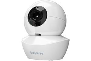 Add on Camera for Babysense Video Baby Monitor HD S2, Remote Pan Tilt Zoom, Two-Way Talk-Back Audio, Long Range, Night Vision, Night Light, Lullabies, Temperature Monitoring
