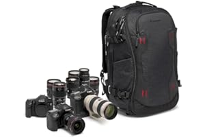 Manfrotto Pro Light Flexloader L, Mochila Profesional para Cámaras, Bolsillo Expandible para Estabilizador Gimbal de 3 Ejes, Múltiples Fijaciones para Trípodes, Divisores Intercambiables, Negro
