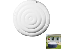 Gugxiom 140mm Lazy SPA Tapa Inflable, Plegable Hot Tub Tapa, Ahorro de energía, a Prueba de Polvo, Hot Tub Tapa Inflable para Todos los 4 Redonda