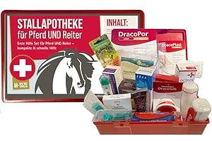Stallapotheke Stall Apotheke für Pferd UND Reiter - 18 Teile - M-Size- inkl. einer Handcreme von Apotheken-Express