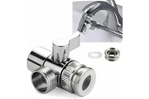 RANRAO 3-vägs-vattenkranförlängare, Duschomställningsventil, Omställningsventil Vattenkran Anslutning Vattenkran Adapter Köksdisk Bänkskiva Splitter