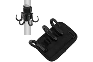 Depisuta Haken Zum Aufhängen von Strandschirmen, Schirmhaken aus ABS-Kunststoff mit 6 Abnehmbaren Haken, Halter Zum Aufhängen von Strandschirmen, Strandzubehör für Handtücher, Kamera,