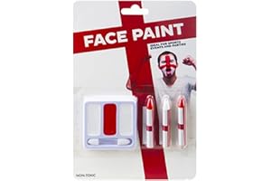 1ABOVE Union Jack Face Paint & Crayons Red White & Blue For Queen’s Platinum Jubilee,Fancy Dress Party, Sports,Royal Events, Street Party, Great Britain Support,