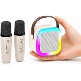 Coverzone Mini Boy Kablosuz Mikrofonlu Karaoke Makinesi Taşınabilir Bluetooth Hoparl&ouml;r Seti Bas Tiz Ayarlı Hoparl&ouml;r Yetişkinl