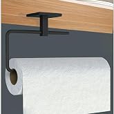 Yapışkanlı Kağıt Havlu Askısı, Metal, Modern Tasarım,Solo Pe&ccedil;etelik Havluluk, duvar veya Dolap Altı Montaj,Delmeden vidalamad