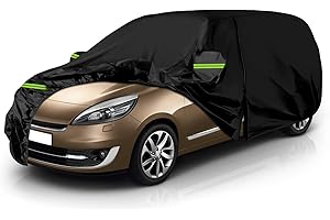 Opaltool Cubierta Completa del Coche para 2004-2022 Renault Grand Scénic, Fundas para Coche Exterior con Cremallera en la Puerta, Cierre y Bandas a Prueba de Viento para Protección Polvo Sol Nieve