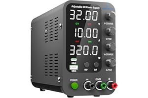 Jesverty DC Power Supply Variable, 0-30V 0-10A Switching Bench Power Supply with 20W USB & Type-C Quick-Charge, Encoder Corase & Fine Adjustment Knob, Output Switch, 4-Digit LED Display - SPS-3010V