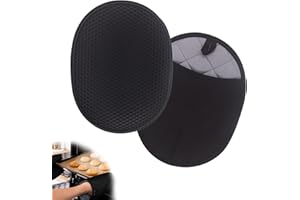 VIECHOES Presine da Cucina, presina da cucina,presine silicone da cucina,Resistente al Calore Fino a 500°C Guanti da Forno,Portapentole da Cucina Resistenti al Calore,per Cucinare Aiuto da Cucina (nero)