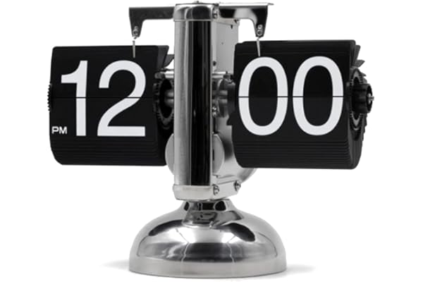 Greensen Retro Flip-klocka Svart Kvarts Automatisk | Automatisk flipmekanism, kvartsrörelse, digital display, för vardagsrum/kontor/samling