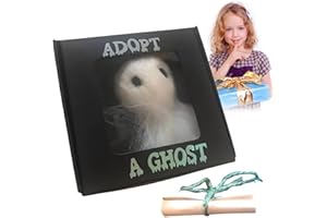 Zankie 1/3/5 Pcs Adopt A Ghost- White Wool Felt Ghost And Tiny Scroll Set| Ghost Felt Doll Cute Halloween Ghost Gift,Funny Pet Ghost