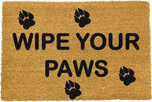 Wipe Your Paws by Artsy 60x40cm Printed Coir Doormat