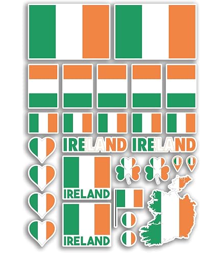 Irische Flagge Irland Irisch Kobold Flagge Vinyl Auto Fenster Sticker Gärten Von Siam