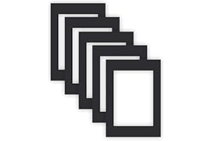 nielsen Conservation Cartoncino Passepartout 2,2 mm, set di 5, formato esterno 29,7x42 cm (DIN A3) per formato immagine 21x29,7 cm (A4), nero liscio