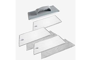 DETER CENTER Kit pulizie vetri senza aloni : 1 telaio Top Clean con velcri e impugnatura + 5 ricambi Brilliant panni microfibra cm.30 - Pulizie rapide di vetrate, specchi, acciaio e superfici laccate e lucide.