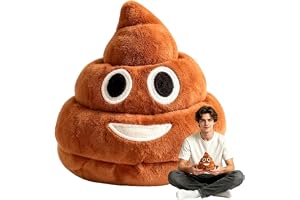 Mineup Poop Plush Pillow, 12 cm rolig pratande plyschleksak - avger fartsljud, poop plyschkudde med över 7 olika fartljud, djur, barn och vuxna