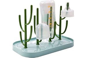 TUZSOCR Biberon Etendoir,sèche-biberon Pliable,Egoutte-biberons Arbre,ÉSiphon Biberon,Égouttoir à biberon,bac égouttoir Amovible,pour Les Bouteilles,Tétines,Tasses,Pièces de Pompe et Accessoires (Bleu)