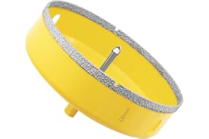 Aohhy Broca de Diamante 130mm con Piloto de Centrado, Profesional Sierra Coronas Perforadora de Diamante para Azulejos, Porcelana, Vidrio, Mármol y Cerámica