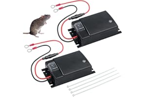 KUWUNG 2 Stück Marderschreck Auto, 2 x Marderabwehr Auto mit 12V Batterieanschluss,Marderschrecker Auto für Motorraum, Mader Abwehr, Marderschutz für Auto, Marder Ultraschall, Maderschrecker Auto