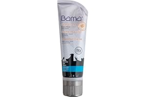 Bama Schuhcreme mit Carnaubawachs für optimale Pflege - für Glattleder, genarbtes Leder und TEX-Materialien, mit praktischem Schwammaufträger, 75ml