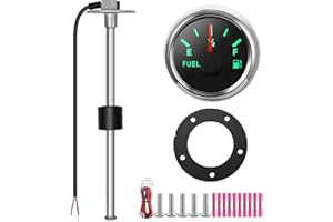 Kraftstoffanzeige,Rupse Universal Auto Kraftstoffstandsanzeige Tankuhr mit Wasserstandssensor Kraftstoffsensor für Auto/SUV/Boot/Pkw Lkw/Wohnmobil (457mm)