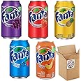 Fanta American 6 Pack Variety Bundle - 6 X 355Ml Soda Cans - Strawberry, Mango, Grape, Green Apple, Pineapple, Grapefruit & Wild Cherry Flavours