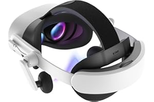 KIWI design Auditiva Correa para la Cabeza con Batería para Meta Quest 3/3S, K4 Duo Auriculares DualFast Carga Rápida, Accesorios VR con Diseño Equilibrado, Sonido Mejorado y Mayor Tiempo de Juego