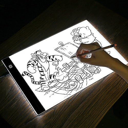 A4 Tracing Light Box Drawing Box,USB Drawing Board,LED Artcraft Tracing Light Pad,with Brightness Adjustable,for Artists Drawing, Sketching, Animation