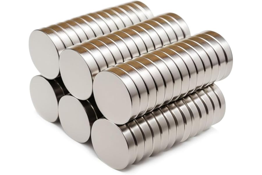 Yizhet 50 Pcs 10 * 2 mm Magnets, Neodymium, Small Mini yet Strong for Fridge, Whiteboard, DIY, Craft, Postcard
