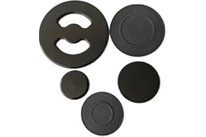 HOMELY Piattelli Per Fornelli a Gas COMPATIBILI CON Ariston, Indesit, Hotpoint - Set 5 Fuochi (Dimensione Piattelli: 130 mm, 97 mm, 73 mm, 53 mm) -MADE IN ITALY