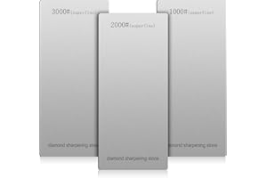 ZHEHAO 3 Pieces Diamond Sharpening Stone Diamond Knife Sharpener Plate Honing Whetstone for Kitchen Sharpening Dull, Blunt or Tired Edges (1000/2000/ 3000 Grit)