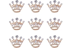 VICASKY 12PCS Krone Brosche Pin Krone Brosche Silber Kristall Broschen Schals Schnalle Kragen Pin Krone Brosche Krone Brosche Gold Corsage Bouquet Kit Hochzeit Party Pageant Brosche