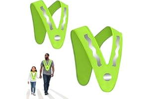 YEAHBOOM Reflektorweste,2 Stück Warnweste,Reflektierende Warnwesten,Reflektorweste Kinder Gelb,Erwachsene Warnschutzweste,Sicherheitsweste,Waschbar,Warnschutzweste Universal Größe für Kinder Erwachsene