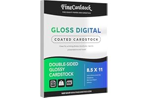 S SUPERFINE PRINTING Double-Sided Heavyweight Gloss Digital C2S Cardstock – Perfect for Color Laser Printing, Flyers, Brochures, Photos | 8.5" x 11" | 80lb Cover | Acid Free, Glossy Coated on Both Sides | 50 Sheets