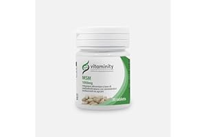 Vitaminity MSM 1000mg, Integratore Alimentare Antiossidante per Capelli, Pelle e Articolazioni, Funzione Antiossidante ed Antinfiammatoria - Formato da 30 Compresse