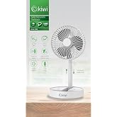 Kiwi Kfan-7608 Şarjlı Beyaz Katlanılabilir Mini Fan Masa &Uuml;st&uuml; Vantilat&ouml;r&uuml; Usb Soğutucu Sessiz El Fanı