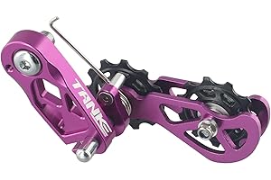WENYOUYA Bicycle Rear Chain Guide, Bicycle Chain Tensioner Bicycle Derailleur Chains Bicycle Direct Mount Chainring Protector for MTB Road Bike Cycling, 8-12 Speed Converter Single Speed Guide (Purple)