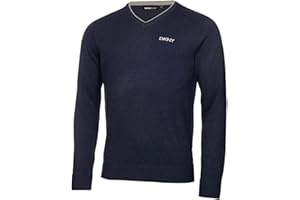DKNY Mens 2024 V-Neck Soft Feel Durable Stretch Knit Sweater