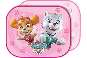 TATAWAY IN VIAGGIO SI CRESCE TATAWAY Par de toldos Laterales de la Patrulla Canina de 44 x 35 cm, Protector Solar Rosa con gráficos Oficiales para niñas | Accesorio de Coche de 2 Piezas