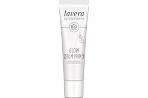 lavera Glow Serum Primer - fond délicatement sur la peau - aspect radieux et soigné - éclat naturel - vegan - cosmétiques naturels - 30 ml