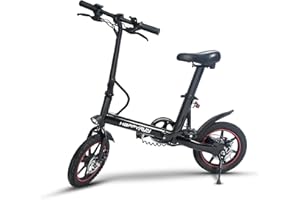 SHIZHUNIAO Bicicletta Elettrica Pieghevole, 14" Bike Elettrica Adulto con 36V 10.4AH/6AH Batteria al Litio, Bici Elettrica Uomo Donna, Max Velocità 25km/h,Fino a 30-45km,Pedalata Assistita