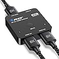 8K 2x1 HDMI Switch 4K @ 120hz by OREI - Auto HDMI Selector 48Gbos High Resolution Switch Between 2 Inputs Prefect for Gaming, PS5, Xbox, HDR10, Dolby Vision