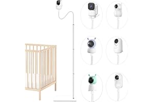 Derebir Support Camera Bebe Support pour babyphone Compatible avec GHB ‎5 pouces/Momcozy ‎BM01 BM03 BOIFUN ‎BABY 6T/GHB Babyphone, Support de caméra puissant, support pour plus de sécurité (68,5 ")